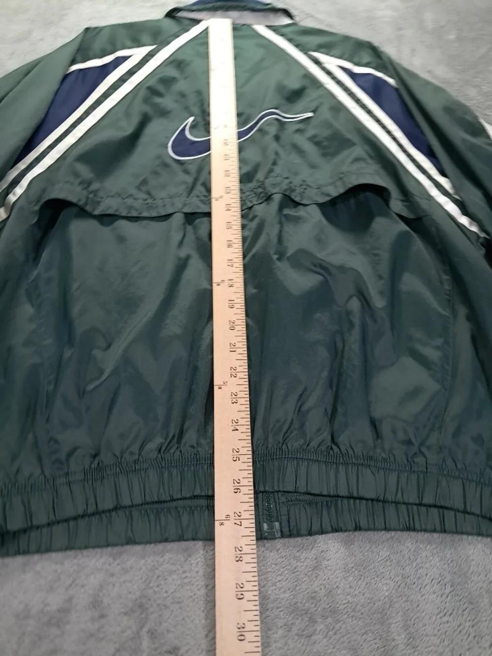 Vintage Nike Windbreaker Men Large Green Blue Mesh Vent Full Zip Swoosh